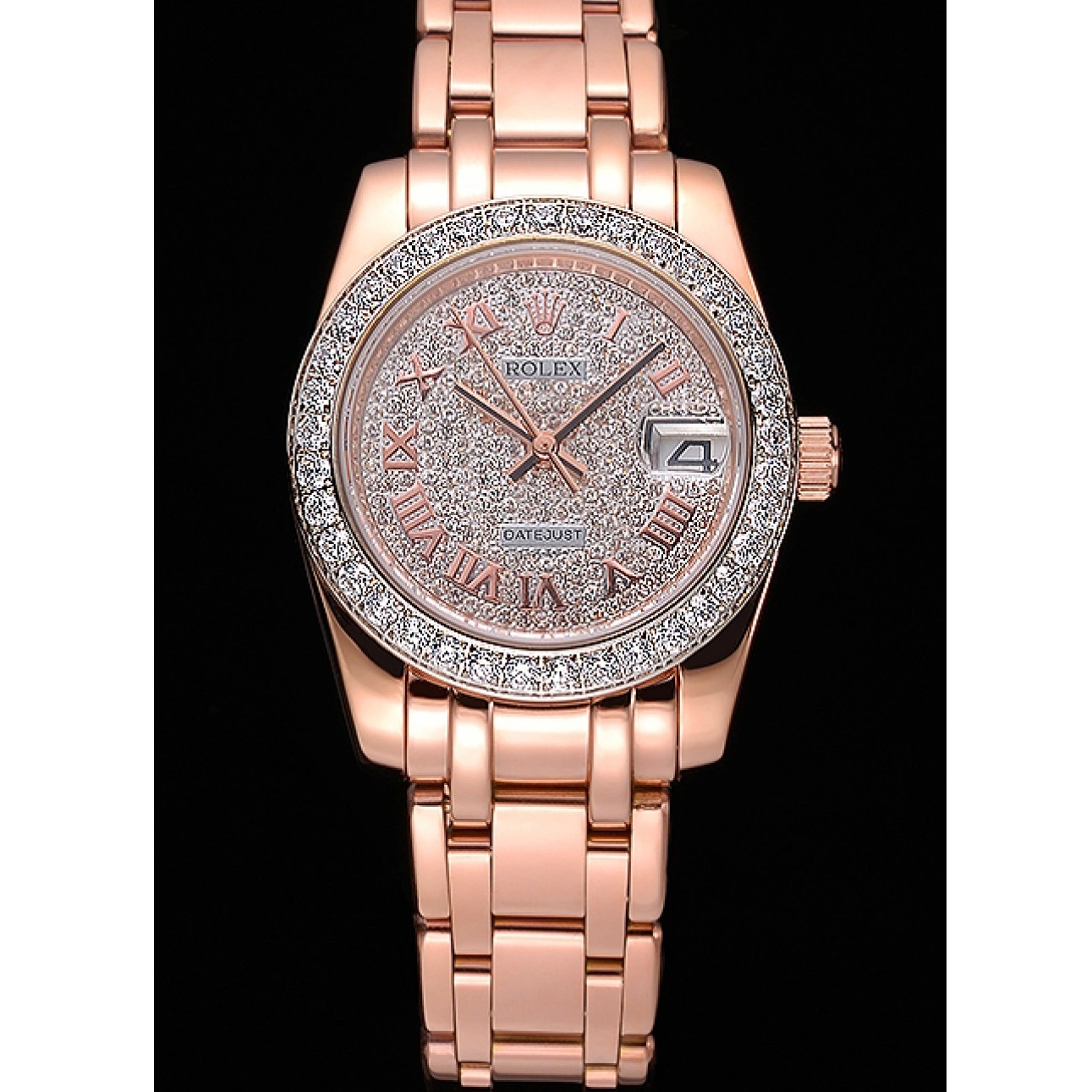 AAA Replica Watches Bracelet Bezel Datejust And Dial Pink Rolex Gold Diamond 622836 Case And 0612